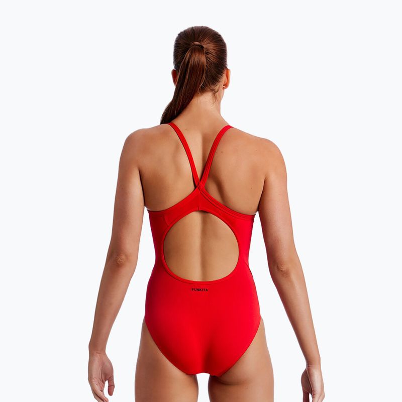 Dámske jednodielne plavky Funkita Diamond Back Still Red 2