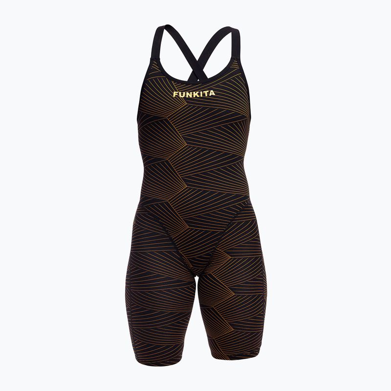 Dámsky štartovací overál Funkita Fast Legs One Piece gold weaver