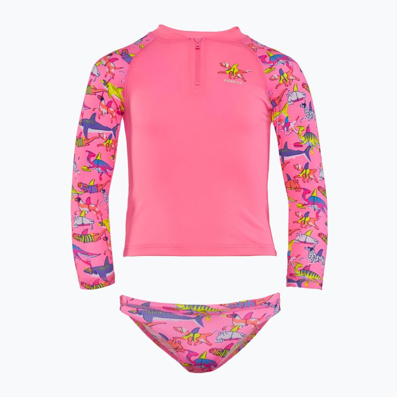 Dlhý rukáv + detské plavecké nohavičky Funkita Zippy Rashie & Brief learner lane
