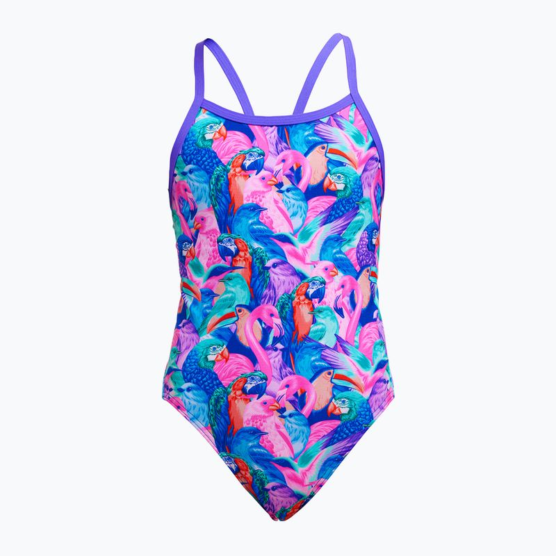 Detské jednodielne plavky Funkita Single Strap One Piece birds gone wild