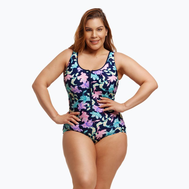 Dámske jednodielne plavky Funkita Zip Front One Piece fast flow 4