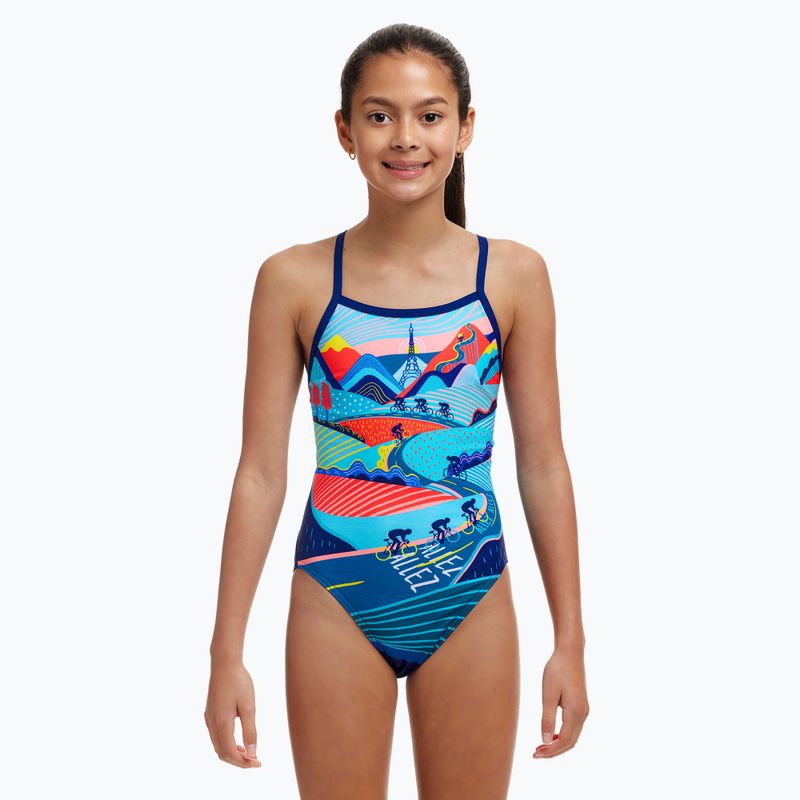 Detské jednodielne plavky Funkita Single Strap One Piece vive la funky 2