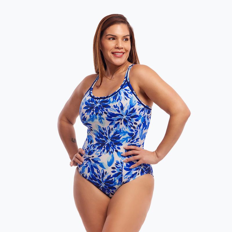 Dámske jednodielne plavky Funkita Locked In Lucy One Piece blossom blue