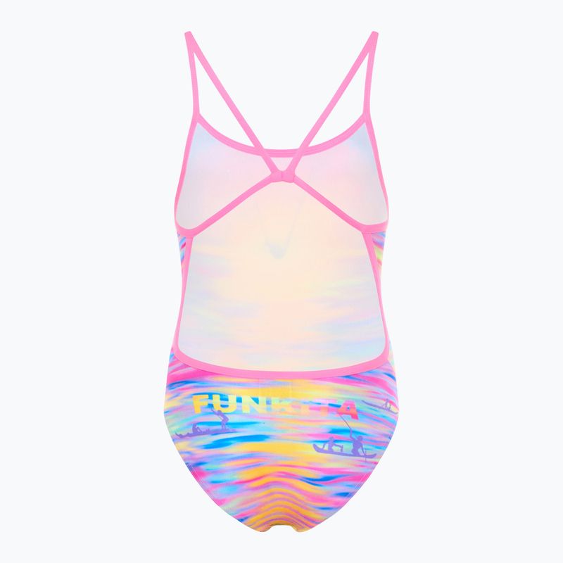 Detské jednodielne plavky Funkita Single Strap One Piece darkinjung sunset 2