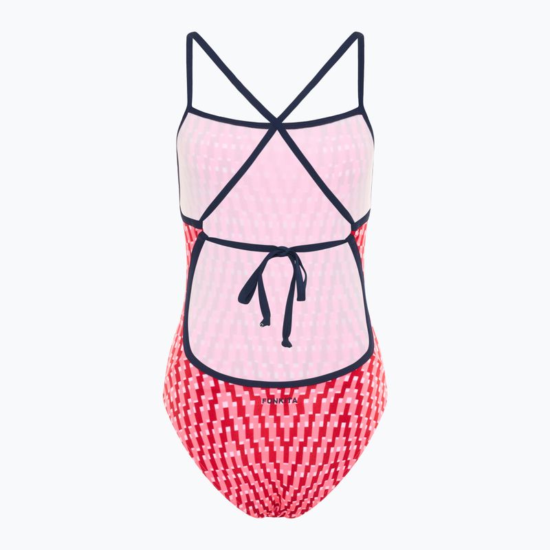 Dámske jednodielne plavky Funkita Tie Me Tight One Piece red 2