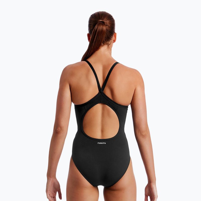 Dámske jednodielne plavky Funkita Diamond Back Still Black 2