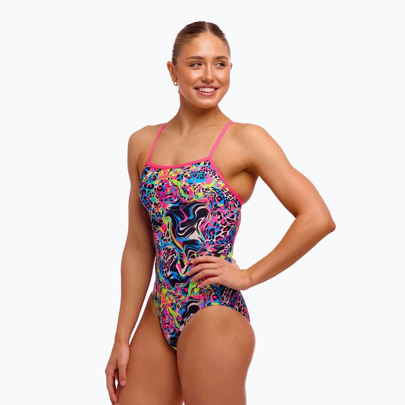 Dámske jednodielne plavky Funkita Single Strap One Piece lolly leopard 3