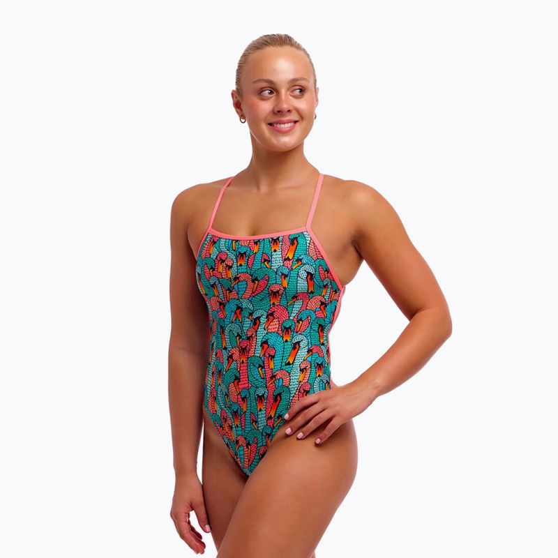 Dámske jednodielne plavky Funkita Strapped In One Piece swan see swan