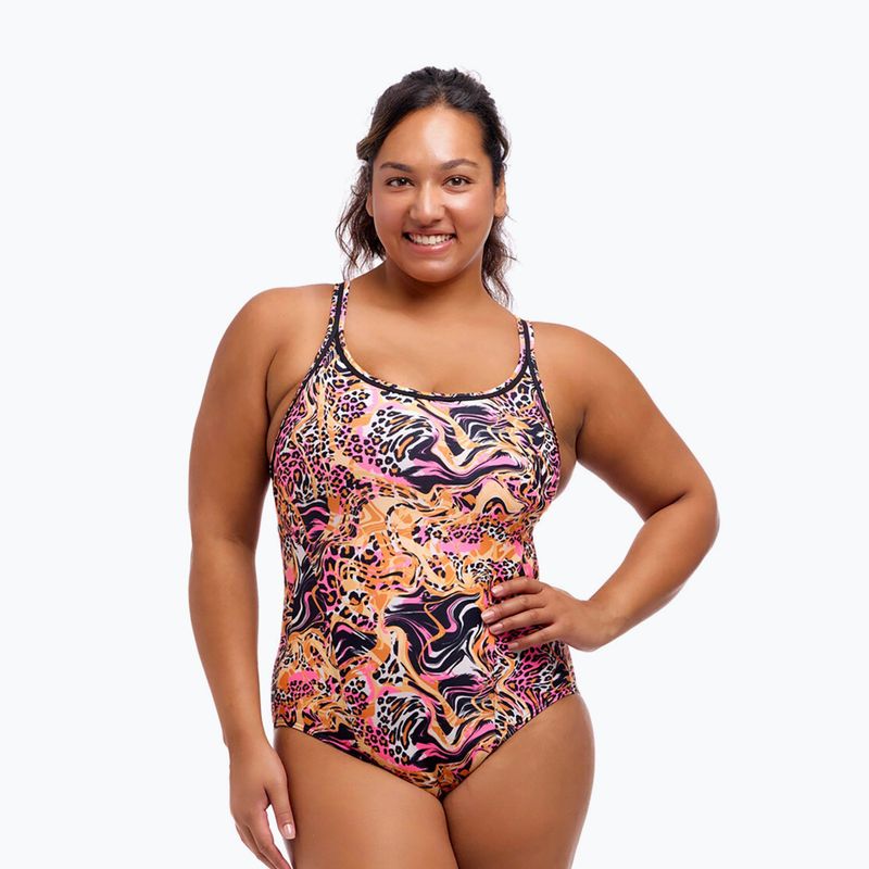 Dámske jednodielne plavky Funkita Locked In Lucy One Piece tipsy tiger
