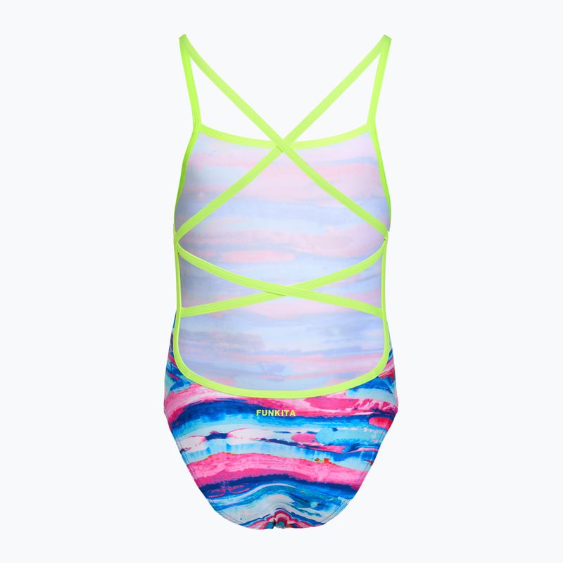 Jednodielne plavky Funkita Strapped In One piece colour cutaway 2