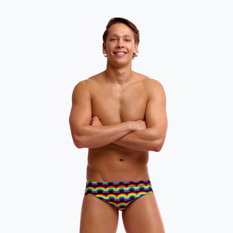 Pánske plavky Funky Trunks Classic Brief in rainbow 3