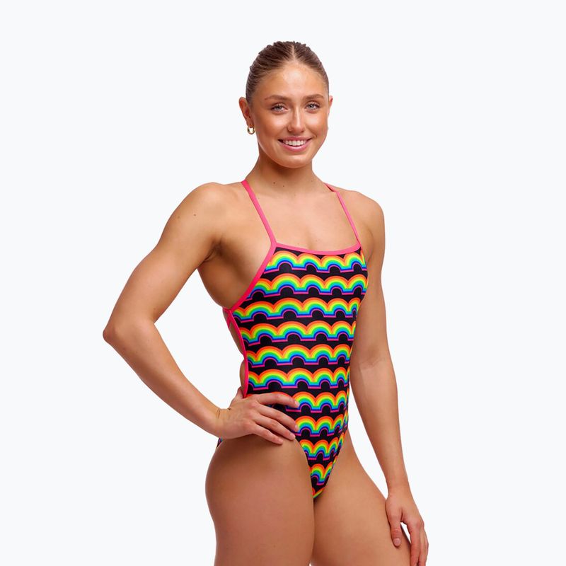 Dámske jednodielne plavky Funkita Strapped In One piece rainbowie