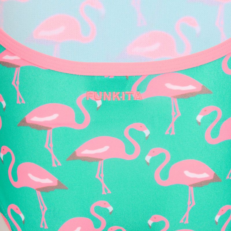 Detské jednodielne plavky Funkita Single Strap One Piece go flamingo! 3