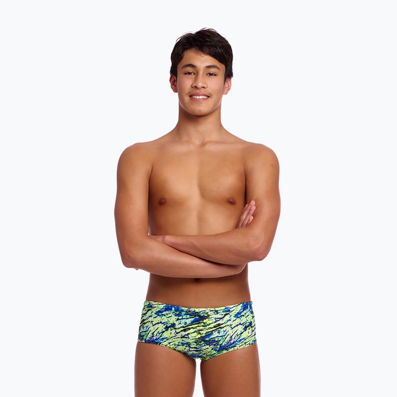 Detské plavecké boxerky Funky Trunks Sidewinder Trunks scaled black