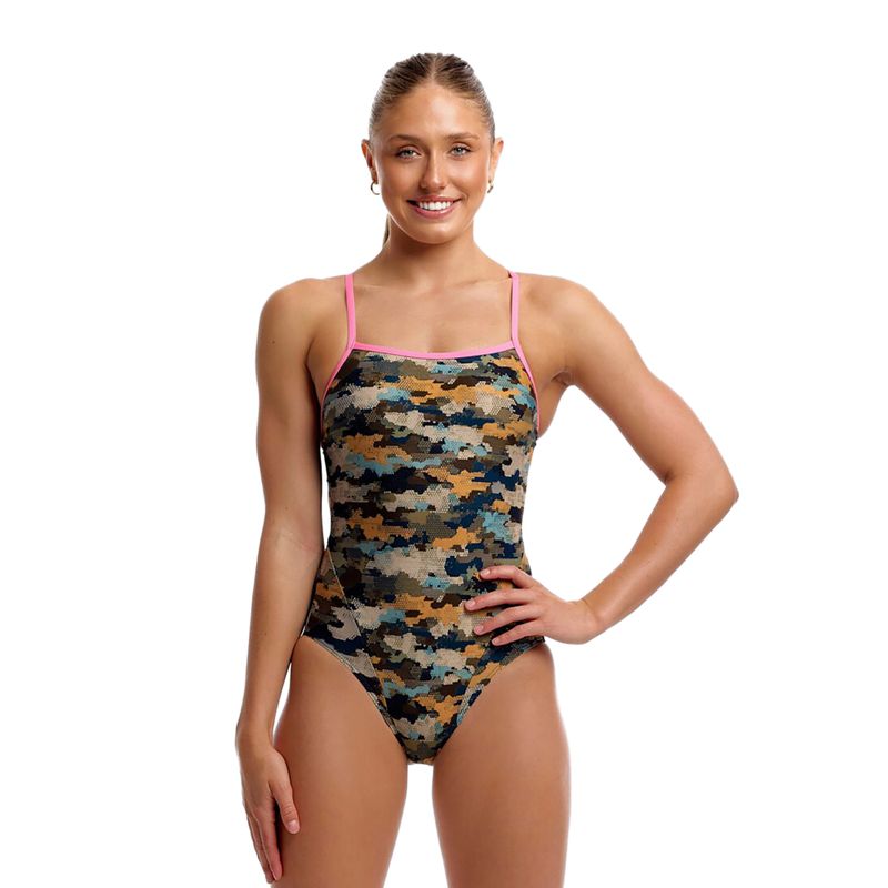 Dámske jednodielne plavky Funkita Single Strap One Piece bilko baby 2