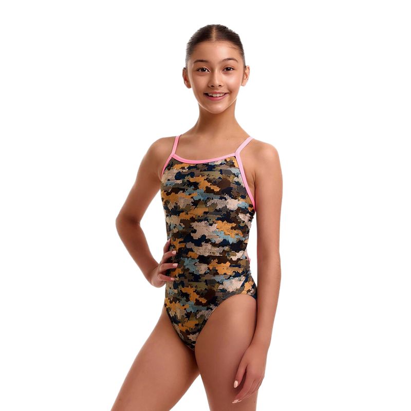 Detské jednodielne plavky Funkita Single Strap One Piece bilko baby 2