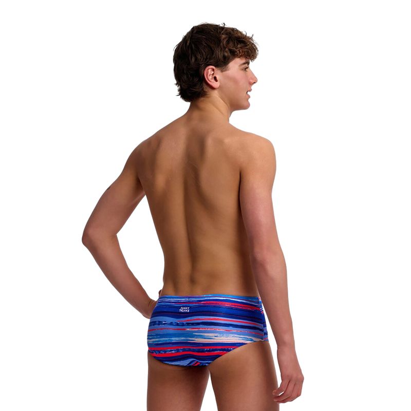 Chlapčenské plavecké boxerky Funky Trunks Sidewinder Trunks lost lines 2