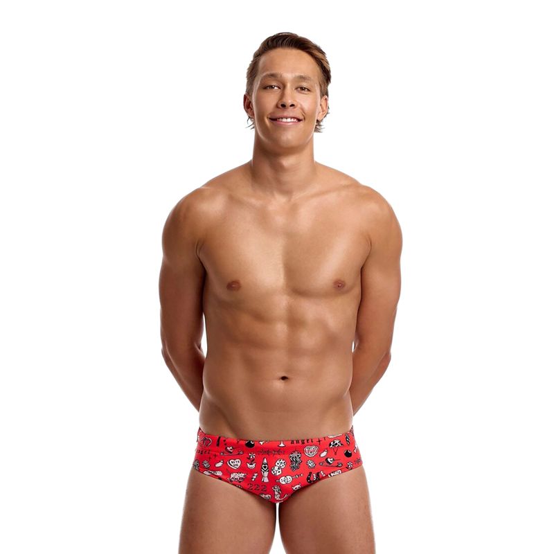Pánske plavecké slipy Funky Trunks Classic Brief scribbles 2