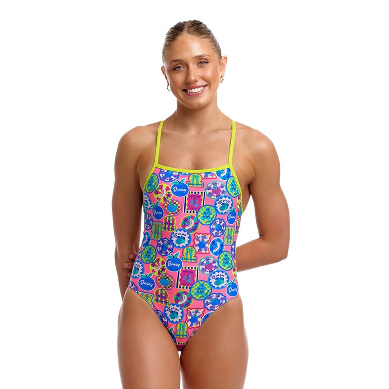 Dámske jednodielne plavky Funkita Tie Me Tight One Piece zesty besty 2