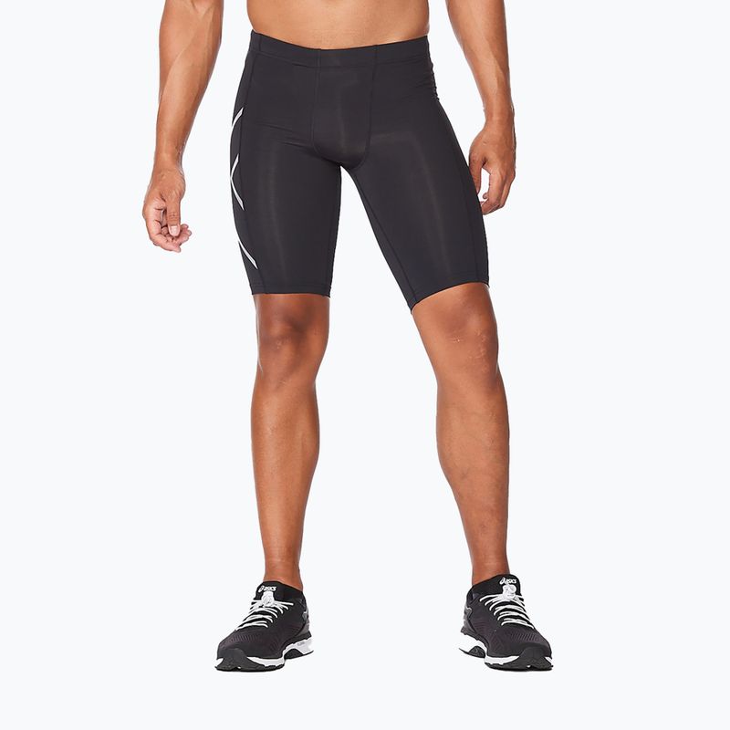 Pánske tréningové šortky 2XU Core Compression black/silver MA3851B