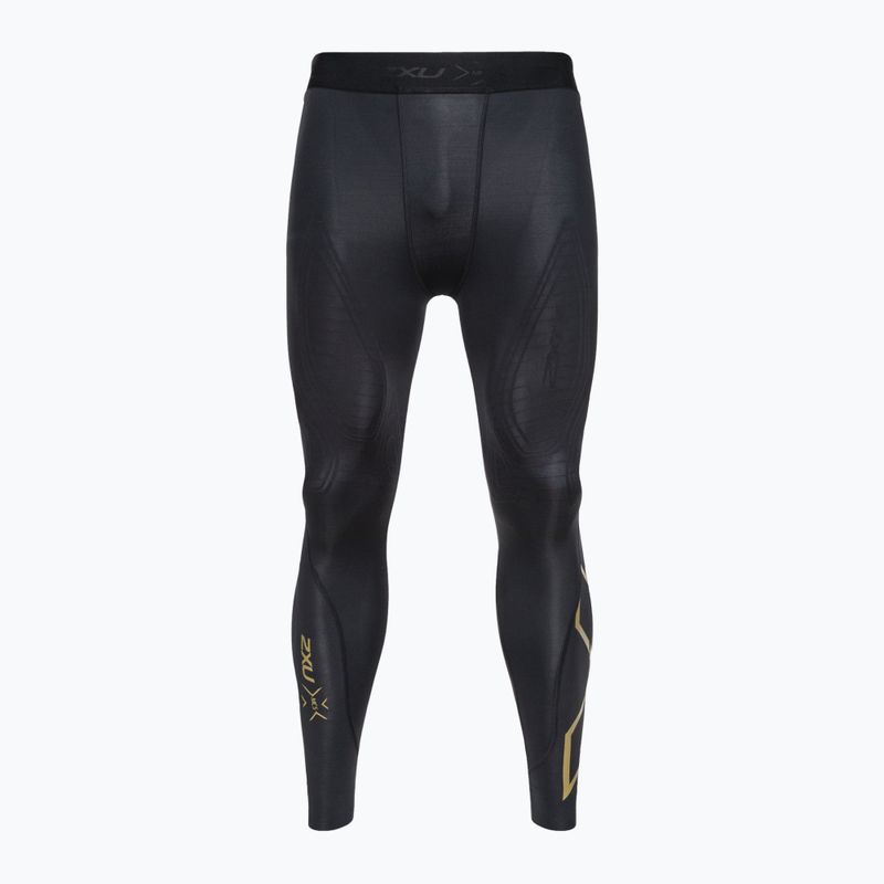 Pánske tréningové legíny 2XU Force Compression black and gold MA5365B