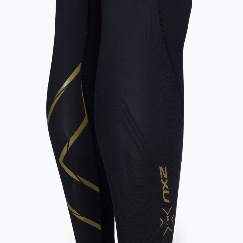 Dámske tréningové legíny 2XU Force Mid-Rise Compression black and gold WA5367B 9