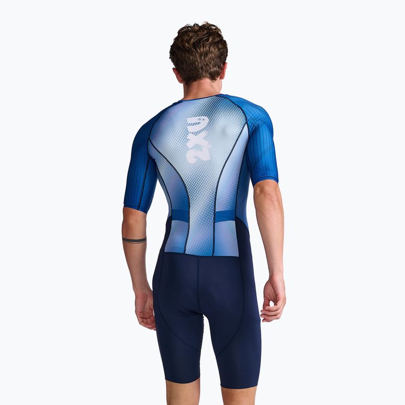 Pánsky cyklistický oblek 2XU Aero Sleeved midnight/white 2