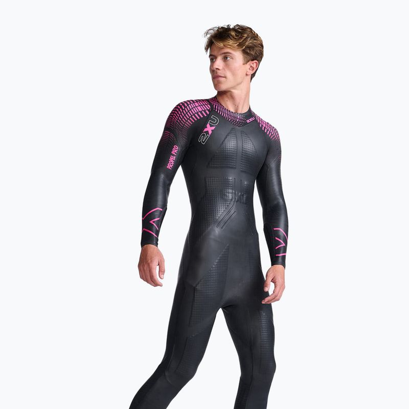 Pánsky triatlonový neoprén 2XU Propel PRO 3 mm black/punk pink 3