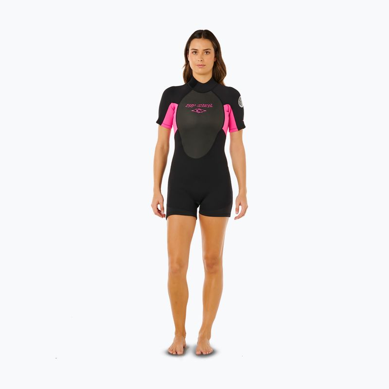 Dámsky plavecký neoprén Rip Curl Omega 2/2 mm Back Zip Springsuit black/pink 2