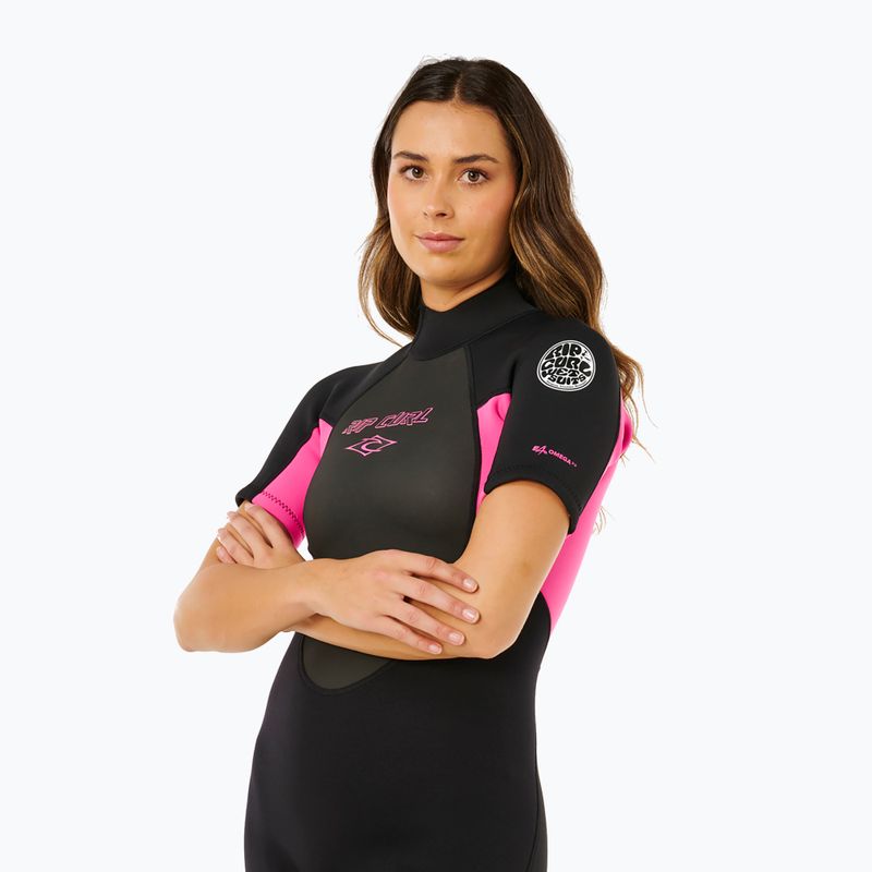 Dámsky plavecký neoprén Rip Curl Omega 2/2 mm Back Zip Springsuit black/pink 5