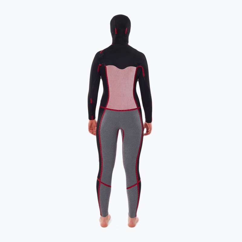 Dámsky plavecký neoprén Rip Curl Dawn Patrol 5/4mm Chest Zip Hooded black 4