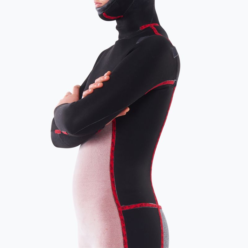 Dámsky plavecký neoprén Rip Curl Dawn Patrol 5/4mm Chest Zip Hooded black 5