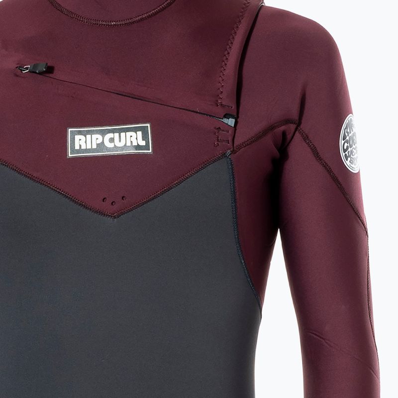 Rip Curl Dawn Patrol pánsky 4/3 mm šedý a bordový plavecký oblek WSM9CM 4
