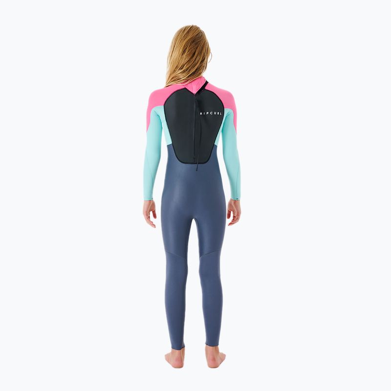 Rip Curl Groms Omega 3/2GB B/Zip 2 detský neoprénový oblek ružová/modrá 118BFS 2