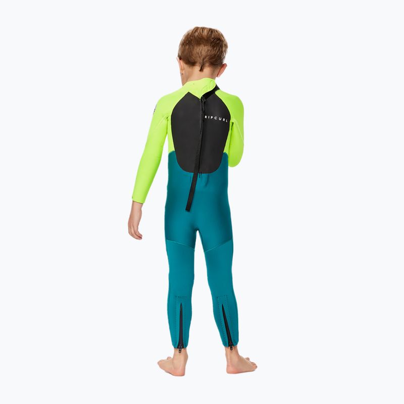 Rip Curl Groms Omega 3/2GB B/Zip 1599 zeleno-modrá detská kombinéza 118BFS 2