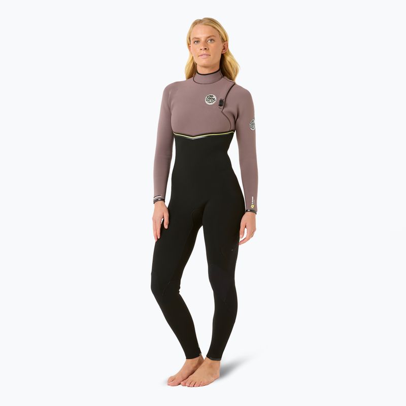 Detský neoprén Rip Curl Ebomb 3/2 mm Zip Free eggplant