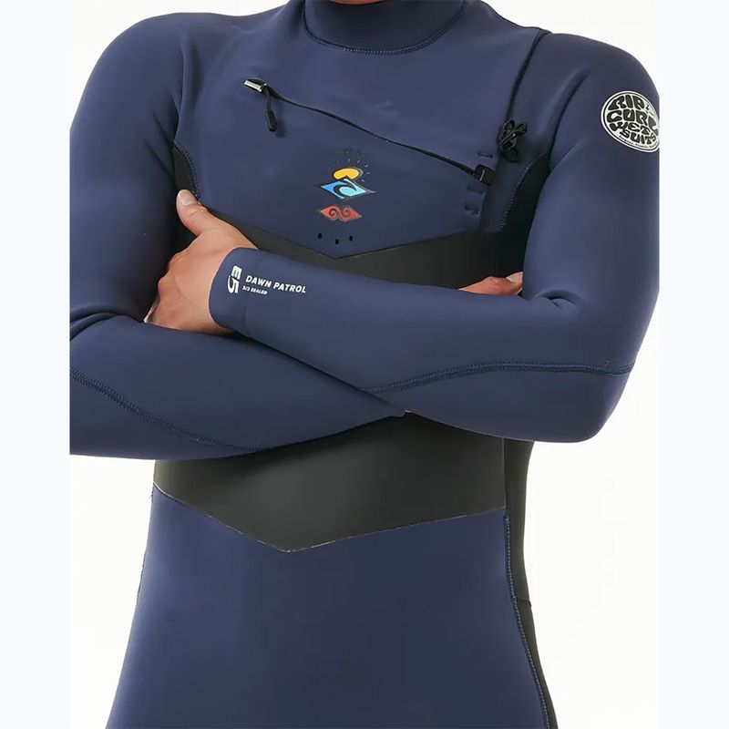 Pánsky plavecký neoprén Rip Curl Dawn Patrol 5/3mm Chest Zip dark navy 3