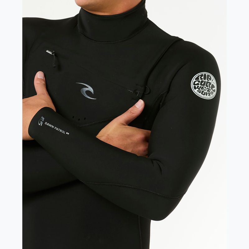 Pánsky plavecký neoprén Rip Curl Dawn Patrol 4/3 mm Chest Zip black 5