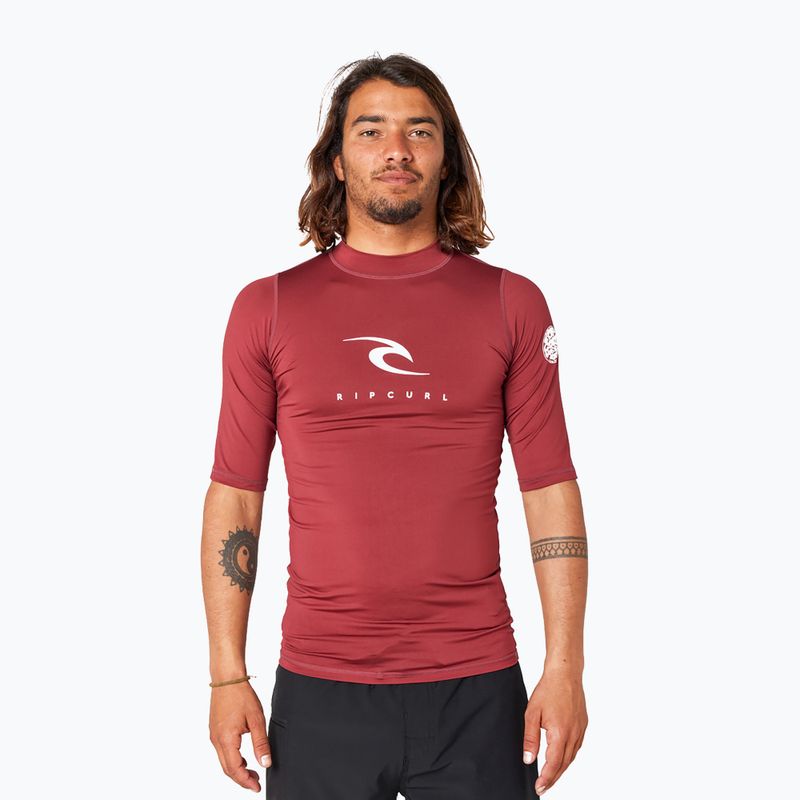 Pánske plavecké tričko Rip Curl Corps 437 bordové 12JMRV