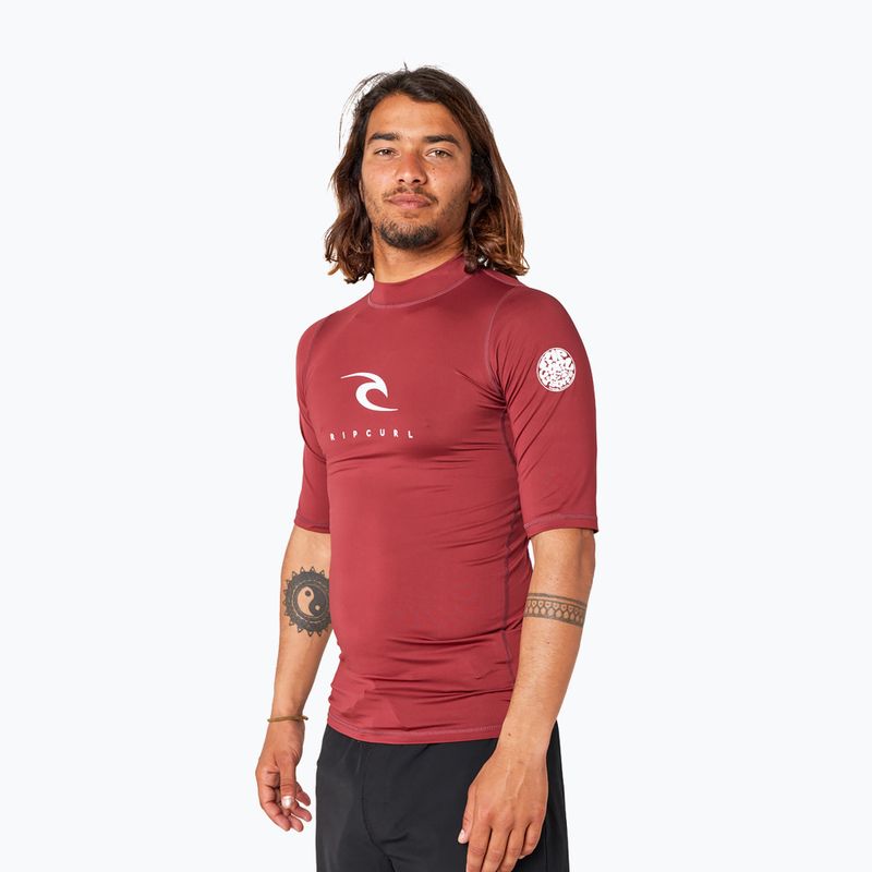 Pánske plavecké tričko Rip Curl Corps 437 bordové 12JMRV 2