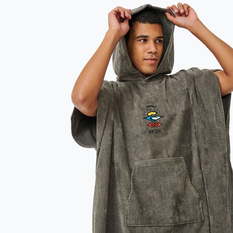 Pánske pončo Rip Curl Logo s kapucňou v šedej farbe 5