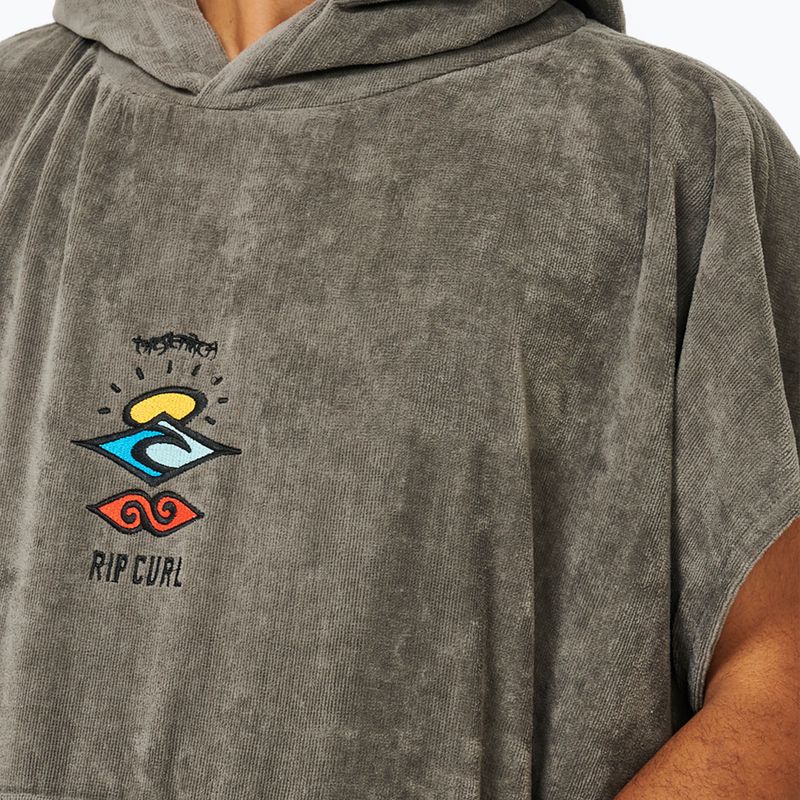 Pánske pončo Rip Curl Logo s kapucňou v šedej farbe 6