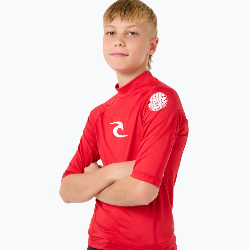 Detské plavecké tričko Rip Curl Lycra Brand Wave UPF červené  6