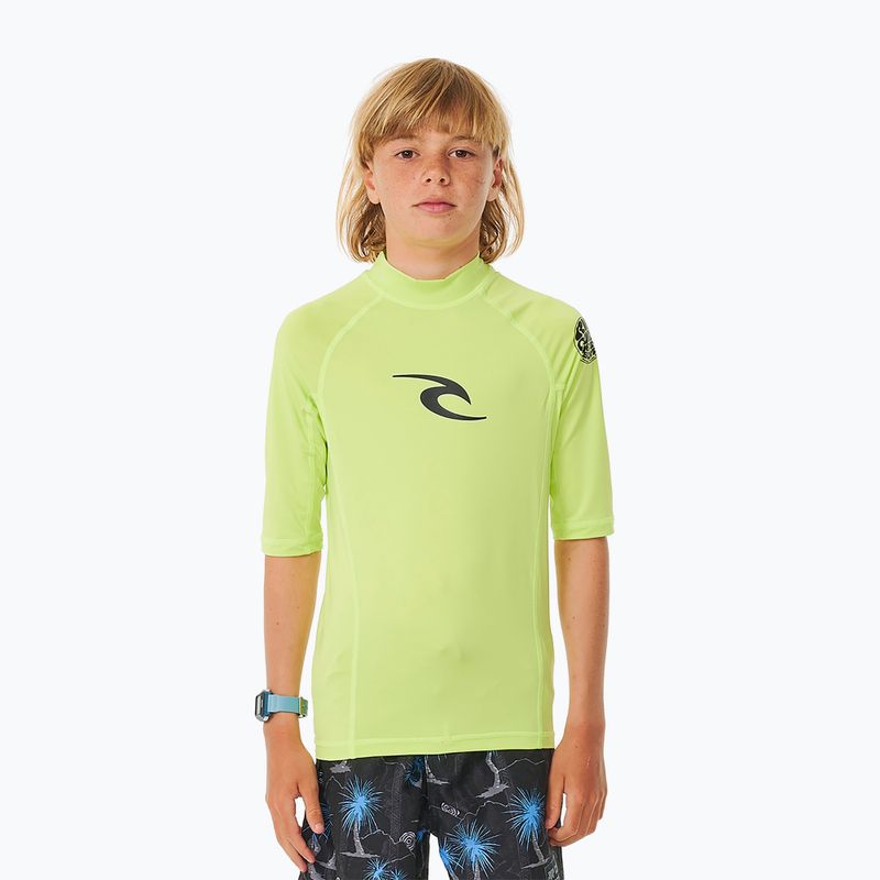 Detské plavecké tričko Rip Curl Brand Wave UPF Rash Vest lime