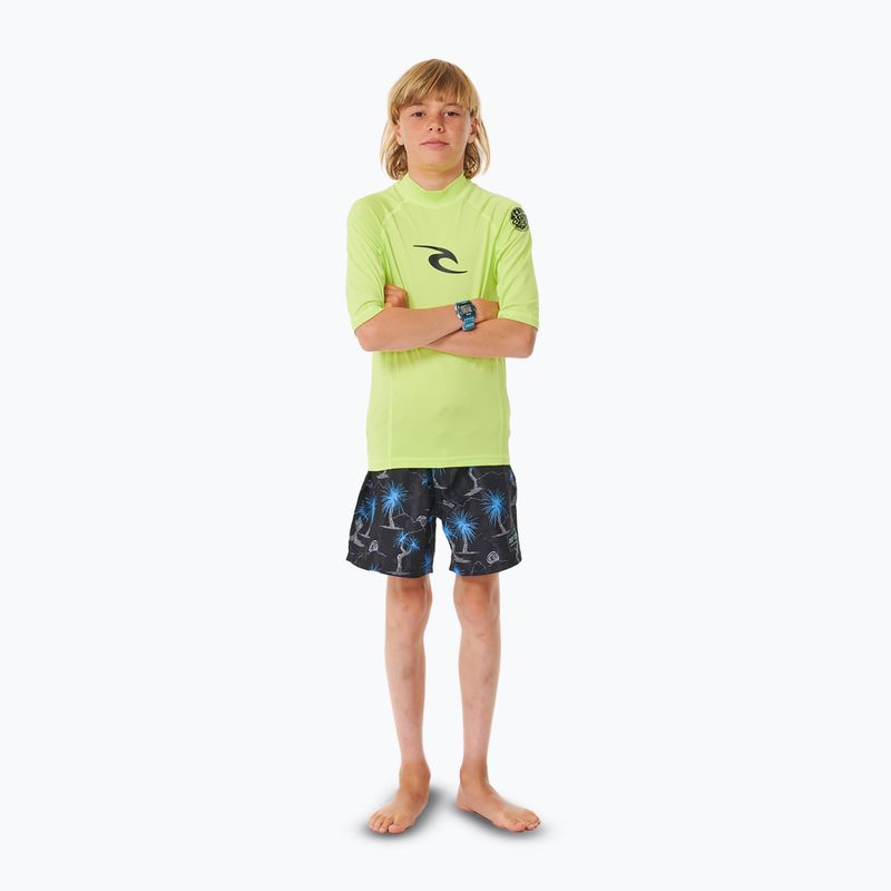 Detské plavecké tričko Rip Curl Brand Wave UPF Rash Vest lime 2