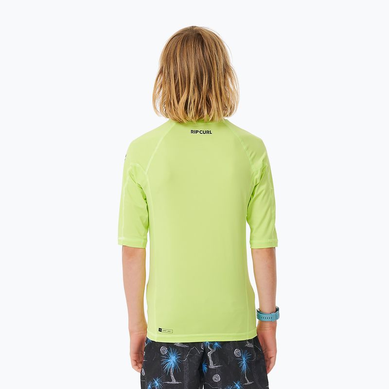 Detské plavecké tričko Rip Curl Brand Wave UPF Rash Vest lime 3