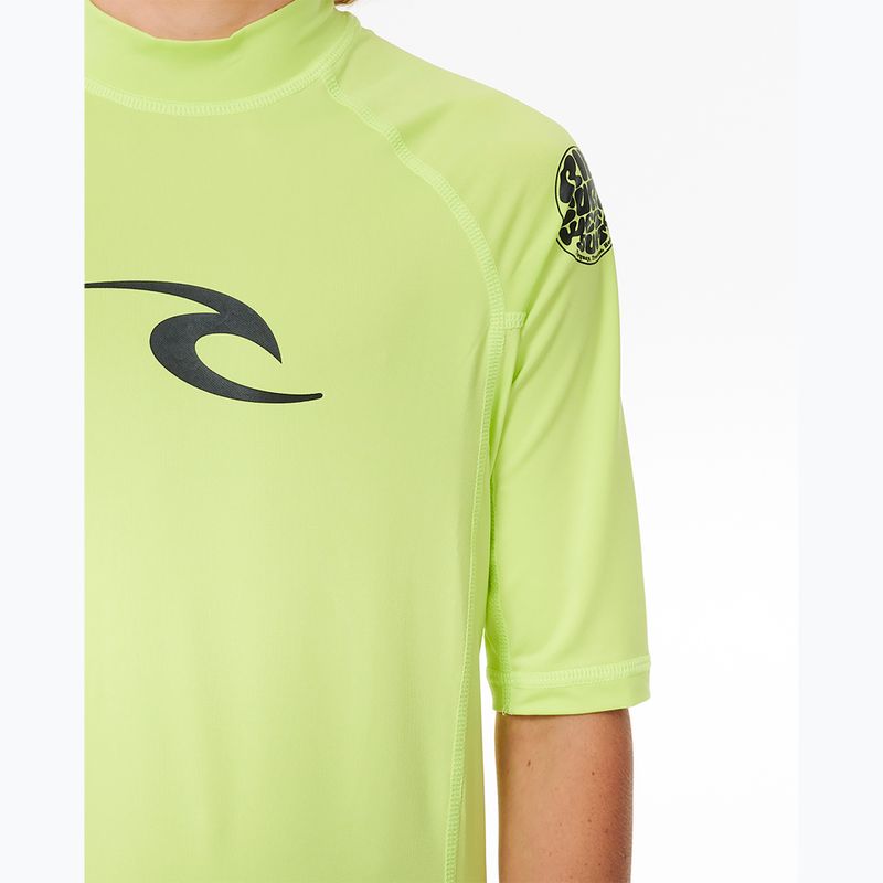 Detské plavecké tričko Rip Curl Brand Wave UPF Rash Vest lime 5
