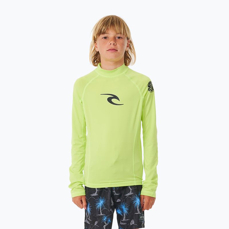 Detské plavecké tričko longsleeve Rip Curl Brand Wave UPF Rash Vest lime