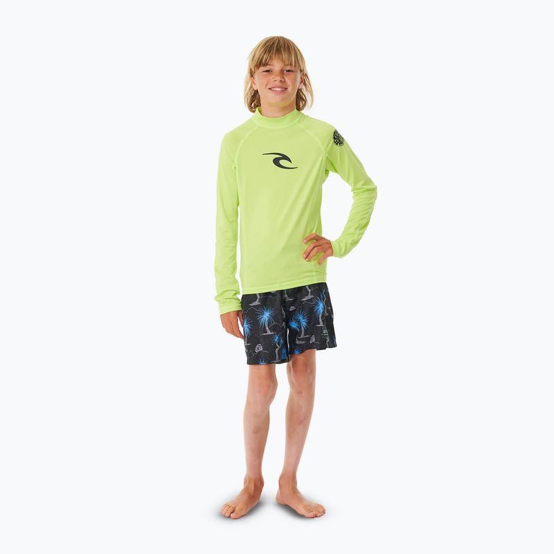 Detské plavecké tričko longsleeve Rip Curl Brand Wave UPF Rash Vest lime 2