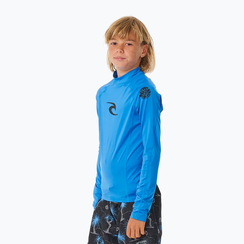 Detský longsleeve na plávanie Rip Curl Lycra Brand Wave UPF blue gum 4